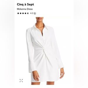 Cinq a sept McKenna dress! BRAND NEW WITH TAGS Elegant White Long-Sleeve Dress